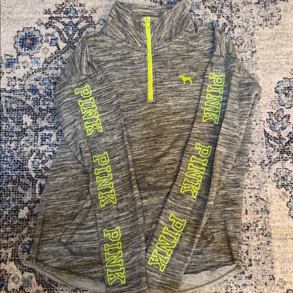 Pink crew neck half zip - Picture 4 of 4
